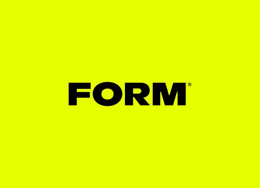 FORM logo in the middle of a yellow background