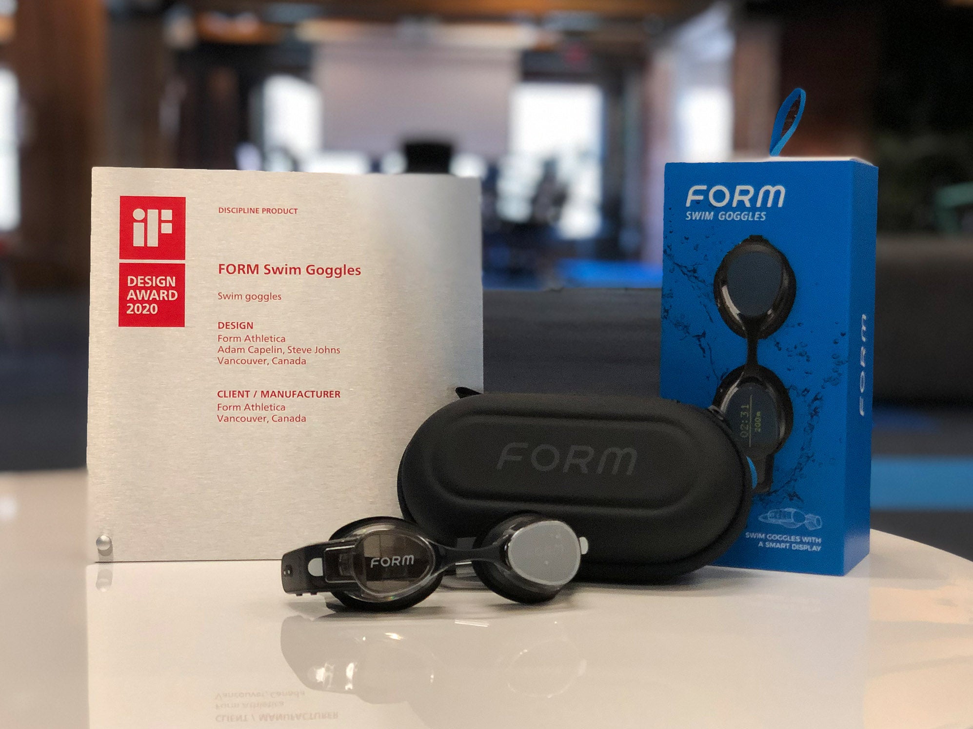 iF Design Award 2020 Winner FORM Smart Swim Goggles