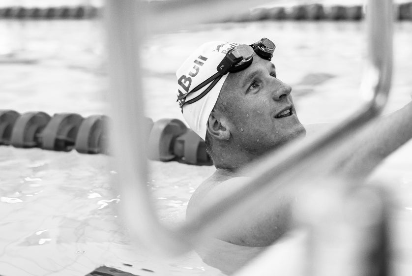 Triathlete Kristian Blummenfelt in the pool