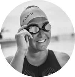 Woman smiling and wearing FORM Goggles